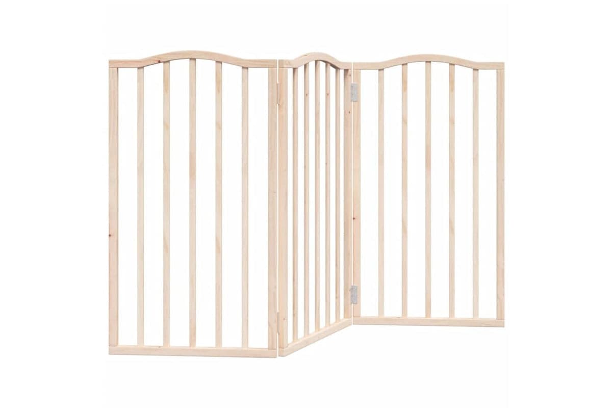 Vidaxl Dog Gate Foldable 3 Panels 150 Cmpoplar Wood