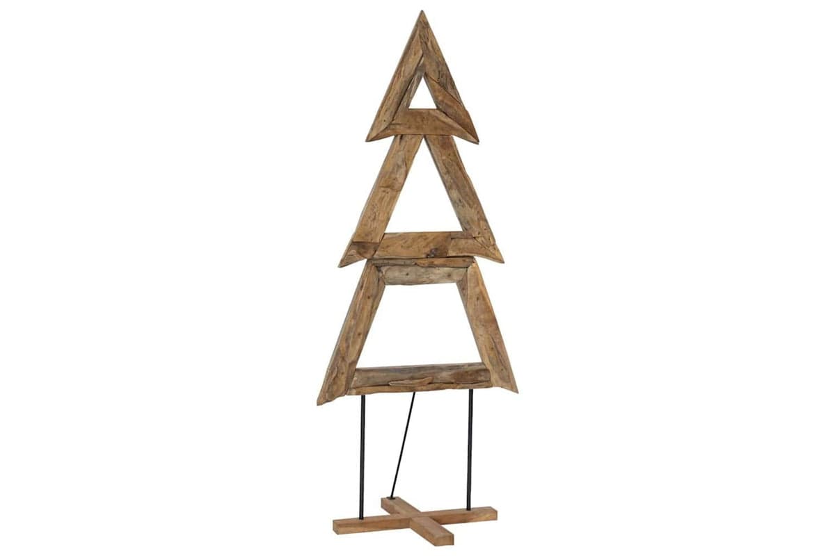 Vidaxl Christmas Tree With Stand Brown 180 Cm Solid Teak Wood