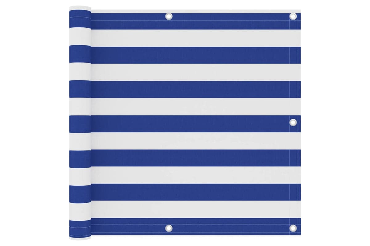 vidaXL 134916 Balcony Screen White And Blue 90x300cm Oxford Fabric