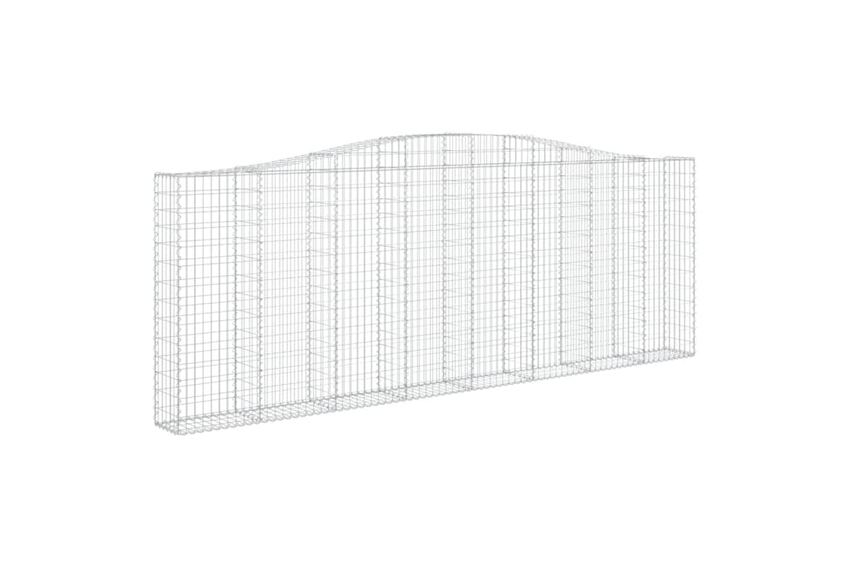 vidaXL 153407 Arched Gabion Basket 400x30x140/160cm Galvanised Iron