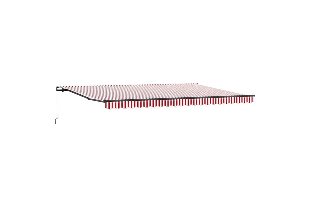 Vidaxl Retractable Awning Red And White Red And White 500 X 350 Cm