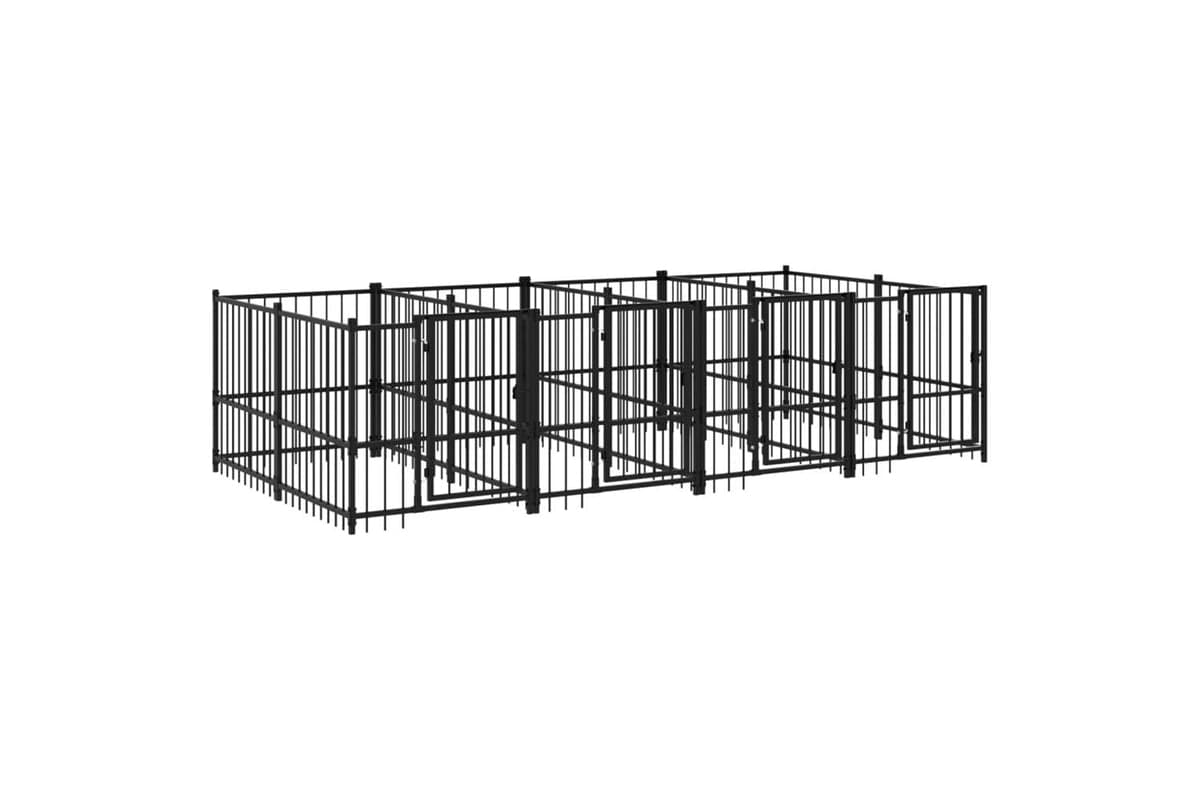 Vidaxl 3124581 Outdoor Dog Kennel Steel 7.51 M2