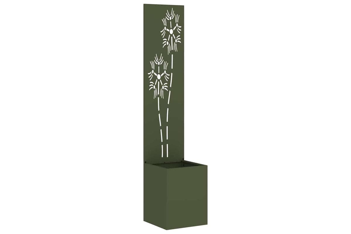 Garden Privacy Screen Olive Green 32 X 140 Cm Cold-rolled Steel