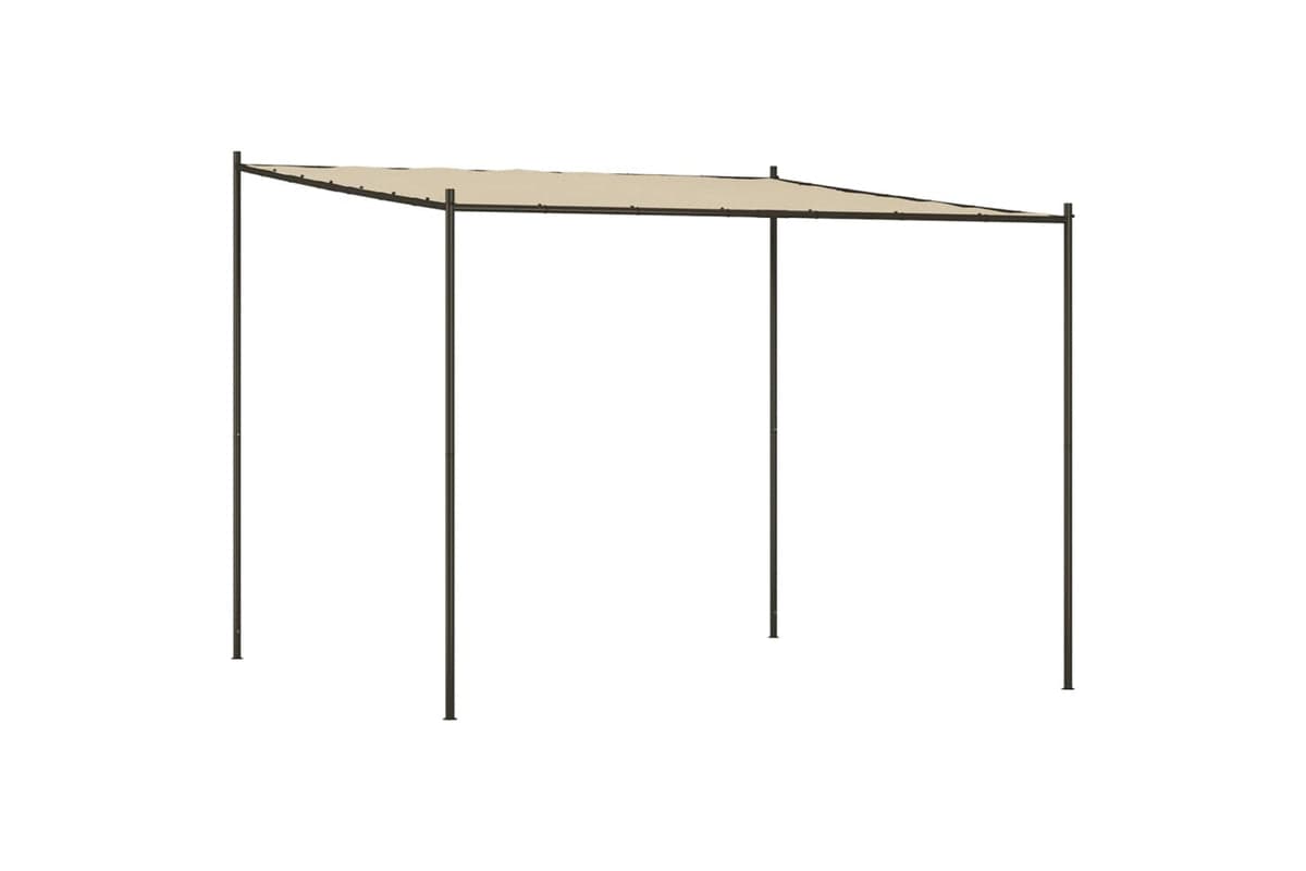 Vidaxl 362463 Gazebo Beige 3x3 M Fabric And Steel