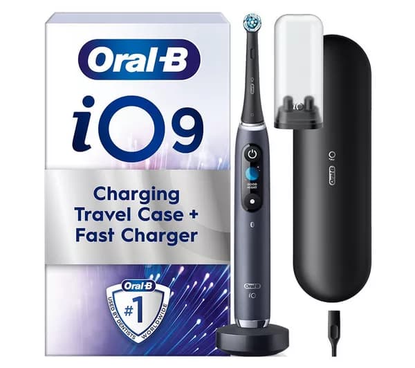 ORAL-B iO 9 Electric Toothbrush & Travel Charging Case - Black Onyx