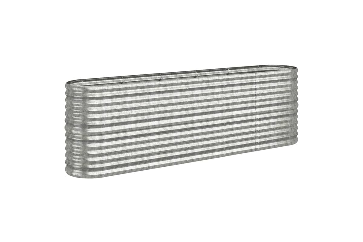 vidaXL 318902 Garden Raised Bed Powder-coated Steel 224x40x68cm Silver