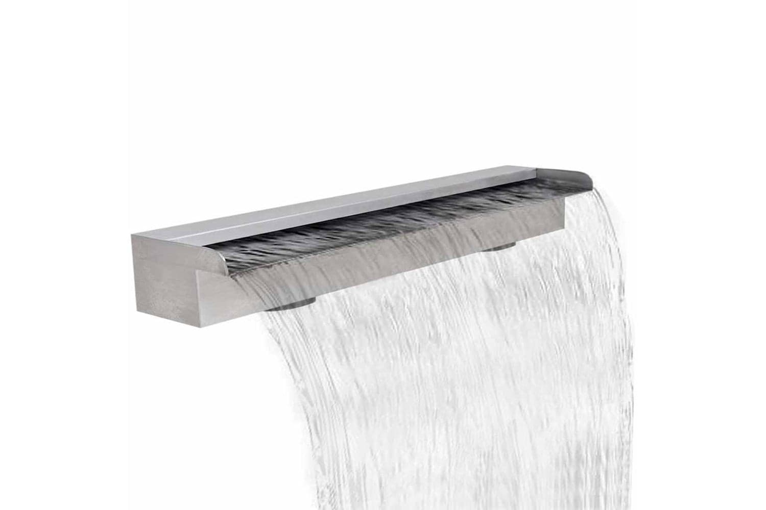 vidaXL 41668 Rectangular Waterfall Pool Fountain Stainless Steel 90cm