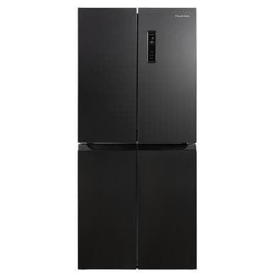 Russell Hobbs 421 Litre Four Door American Fridge Freezer - Black Steel