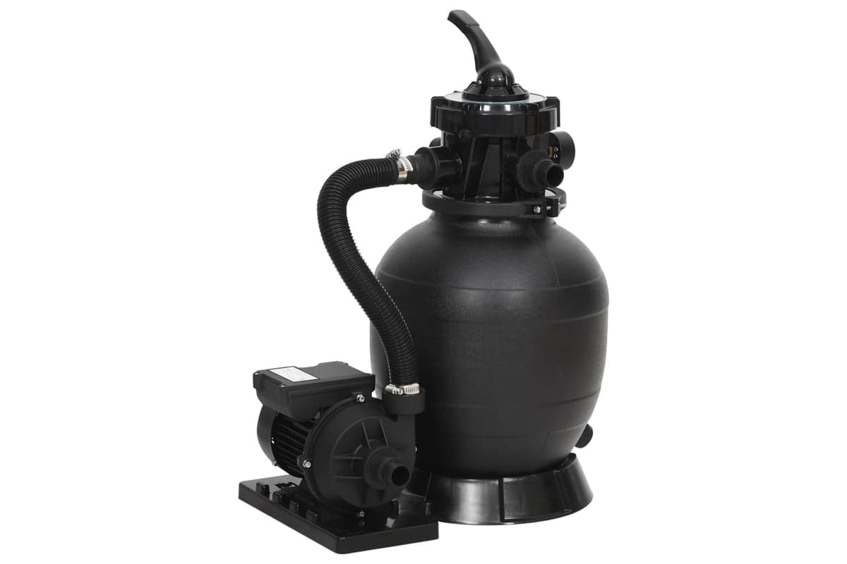 Vidaxl Pool Sand Filter With 6-way Valve Black