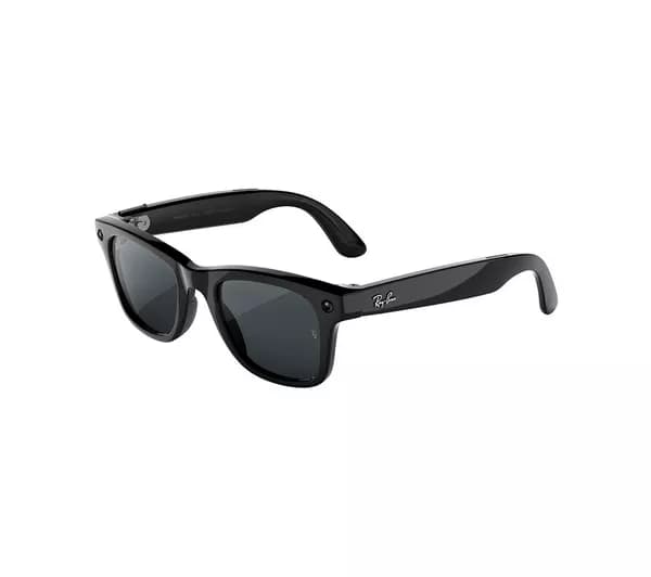 META RAY-BAN Wayfarer (Gen 3) AI Glasses - Shiny Black with Grey Transitions Lenses, Large