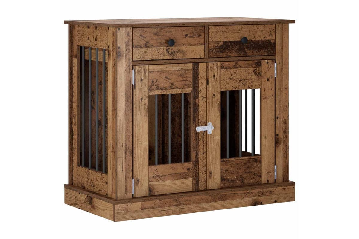 Vidaxl Dog Crate Furniture Old Wood 90 X 475 X 80 Cm Engineered Wood