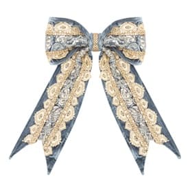 Embellished Velvet Pre-Tied Bow 42cm