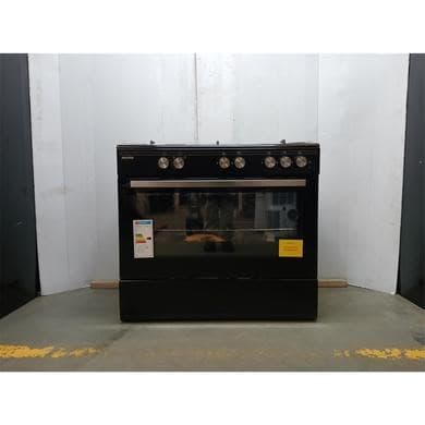 Refurbished electriQ 90cm Gas Range Cooker Black