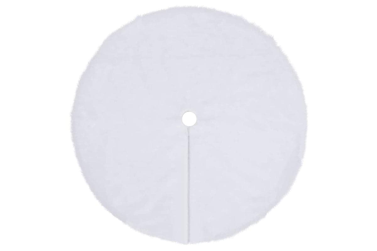 Vidaxl Christmas Tree Skirt White 150 Cm Faux Fur