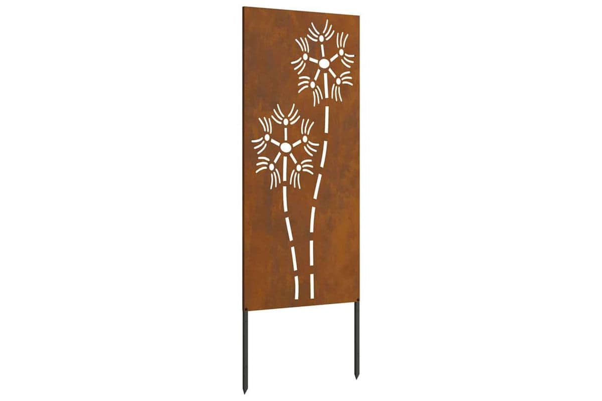 Garden Privacy Screen Rusty 50 X140cm Weathering Steel