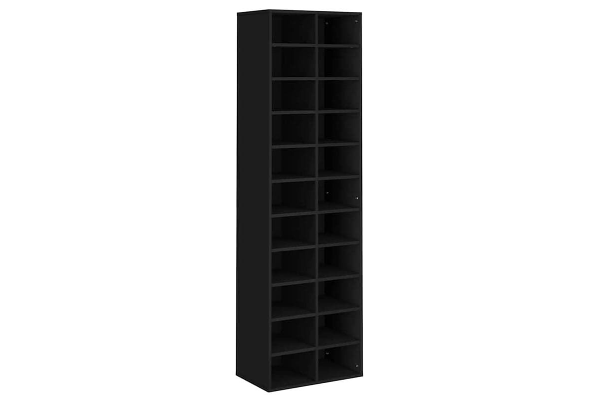 vidaXL 800370 Shoe Cabinet Black 54x34x183cm Engineered Wood
