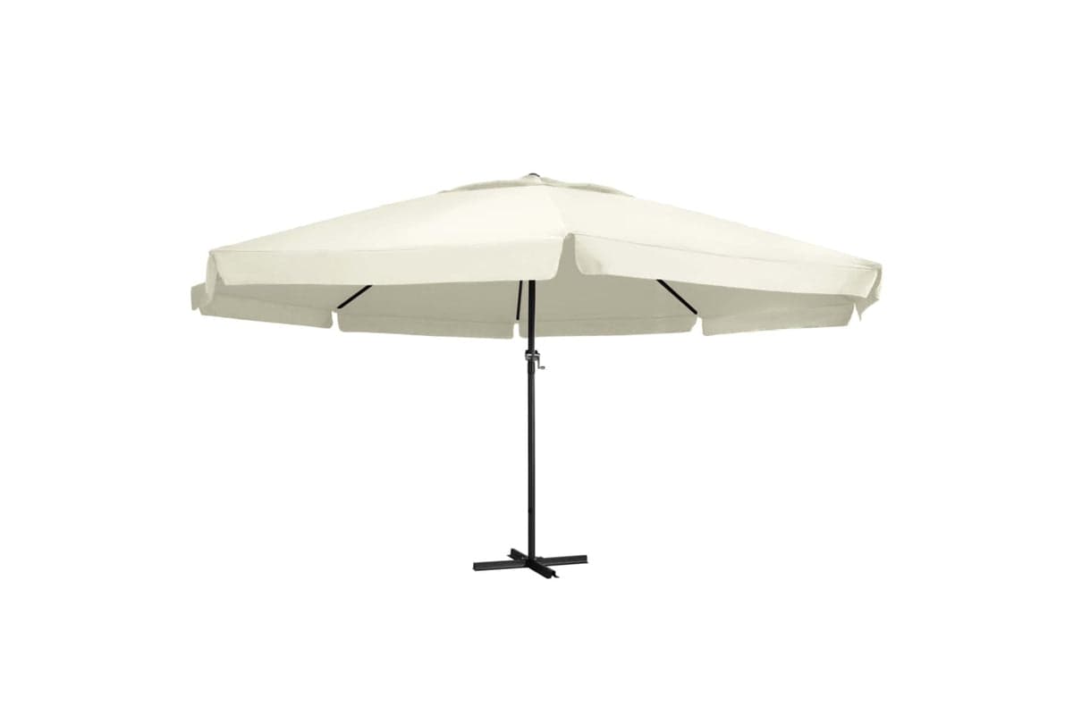 vidaXL 47370 Outdoor Parasol With Aluminium Pole 600cm Sand White