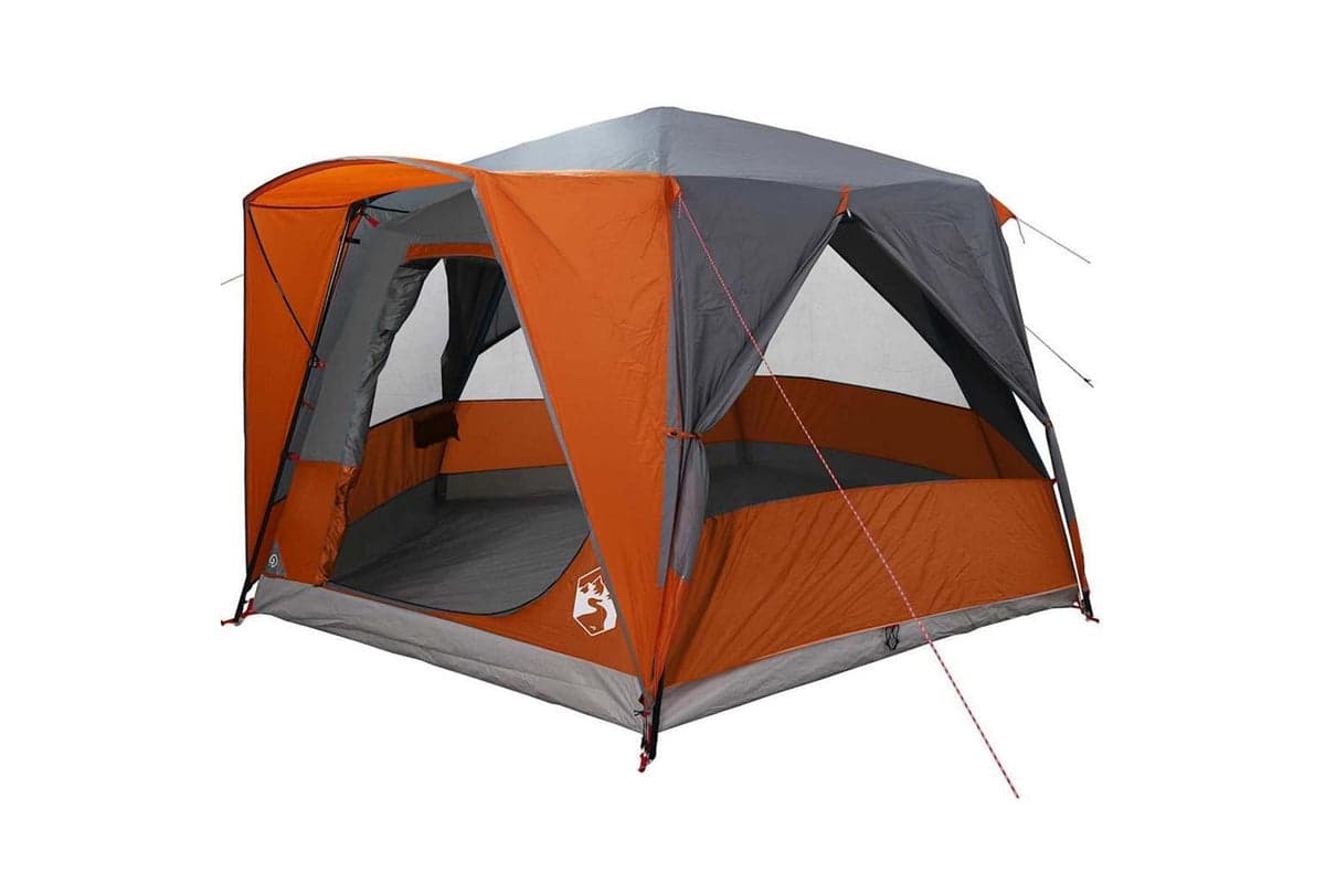 Vidaxl Cabin Tent With Roof Grey And Orange 333 X 317 X 194 Cm