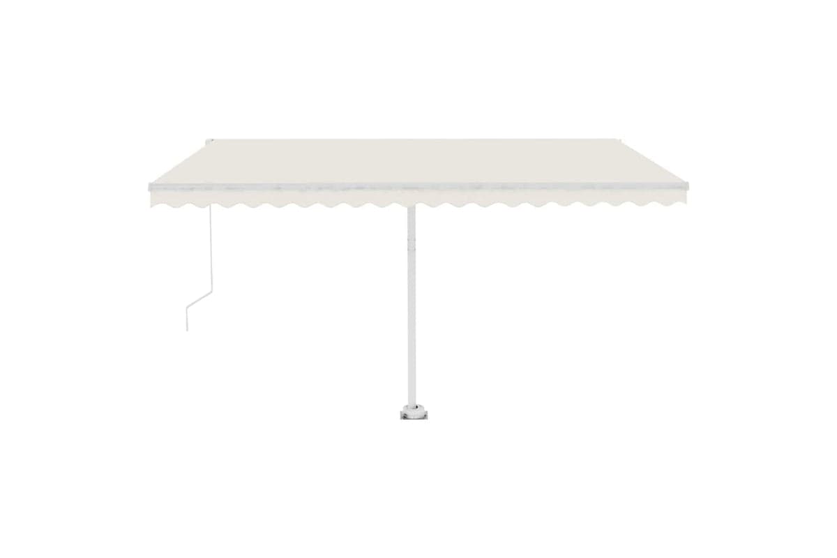 vidaXL 3069622 Manual Retractable Awning With Led 400x350cm Cream