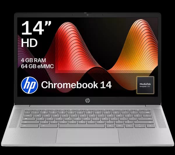 HP 14a-nm0000sax 14" Chromebook - MediaTek Kompanio 540, 64 GB eMMC, Grey