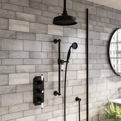 Cambridge 2 Outlet Ceiling Mounted Thermostatic Mixer Shower Set