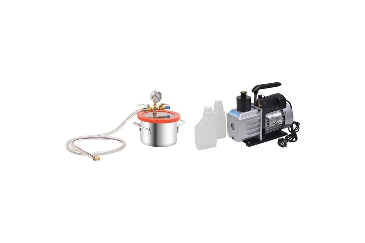 Vidaxl 3100537 Vacuum Chamber With 2-stage Pump 3.7 L