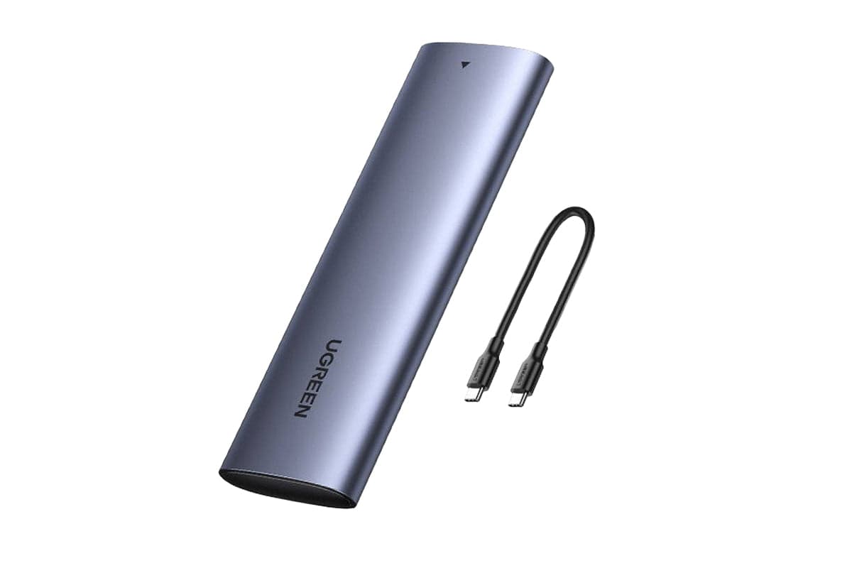 UGREEN M.2 SSD Bay USB 3.2 Gen 2 Drive Disk Case with USB Type C Cable | Grey