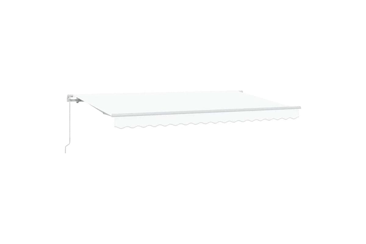 Vidaxl Retractable Awning White 400 X 200 Cm Polyester And Aluminium