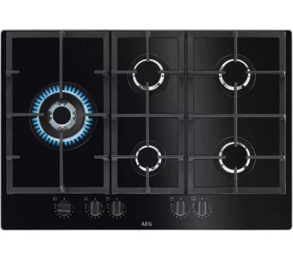 AEG 6000 Series HKB75820NB 74 cm Gas Hob - Black