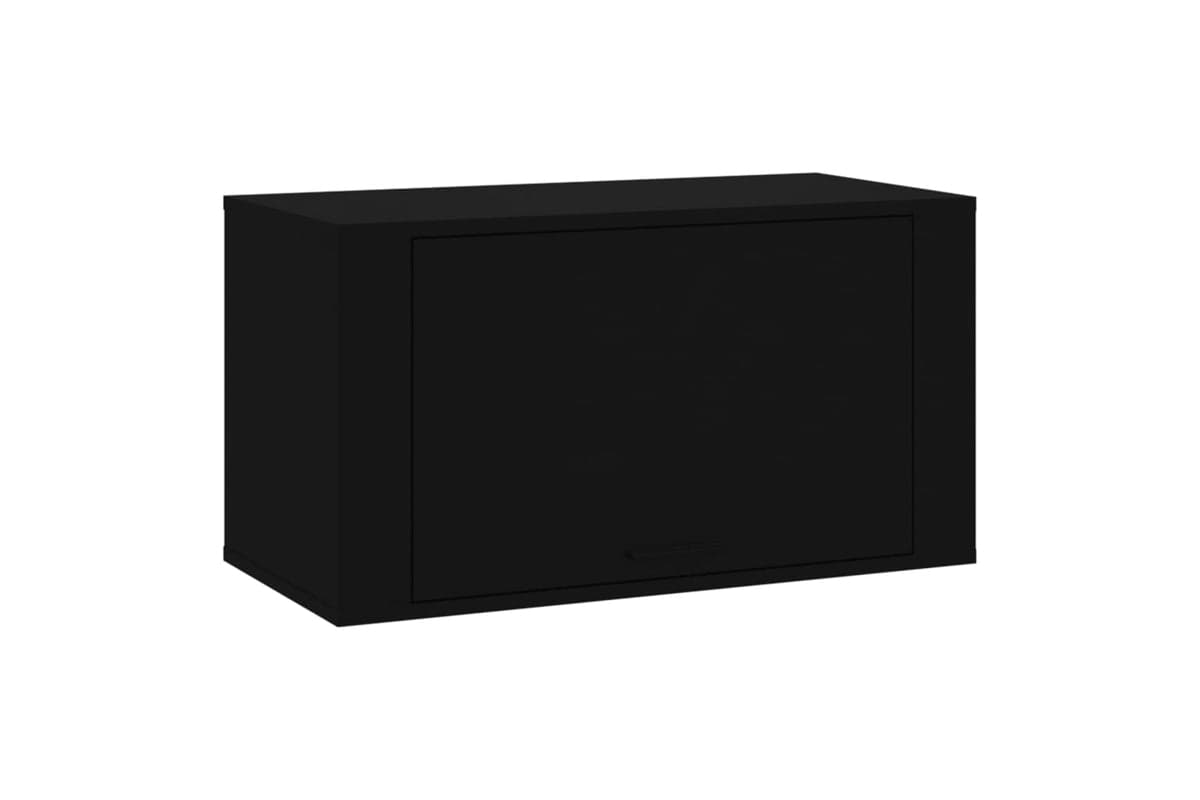 vidaXL 821013 Wall-mounted Shoe Cabinet Black 70x35x38cm Engineered Wood