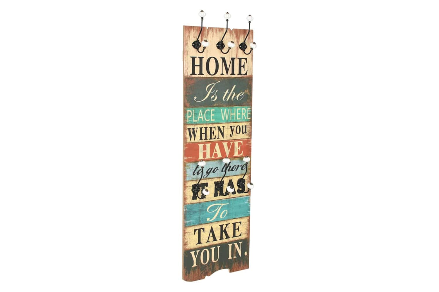 vidaXL 245848 Wall-mounted Coat Rack With 6 Hooks 120x40cm Home Is