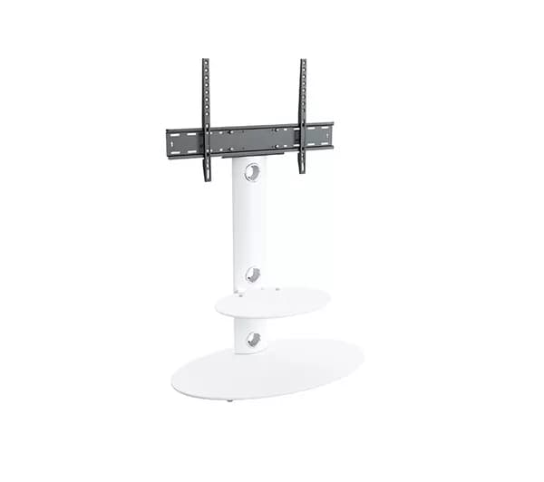 AVF Lugano 800 mm Oval Pedestal TV Stand for 32-65" TVs - White