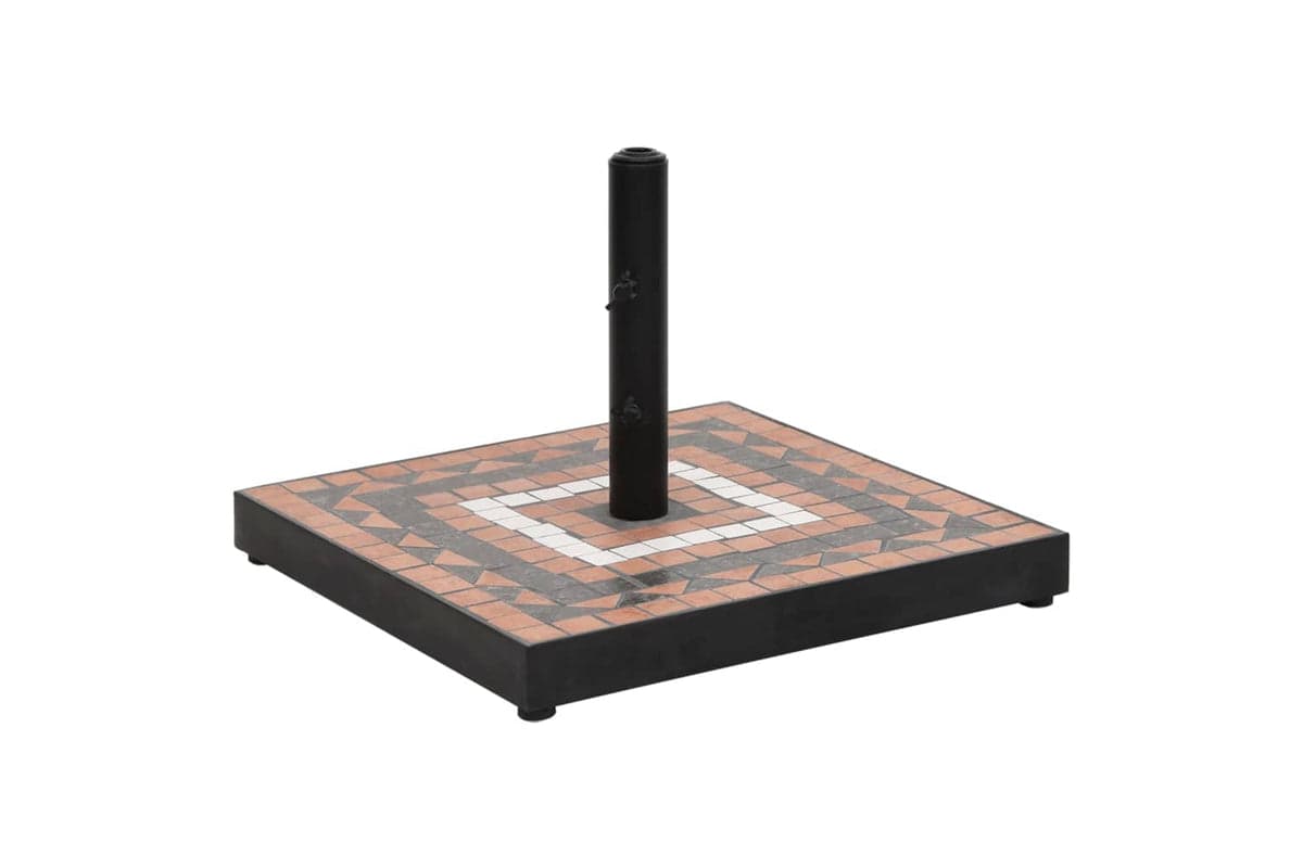 Vidaxl Parasol Base Terracotta And White Square 12 Kg