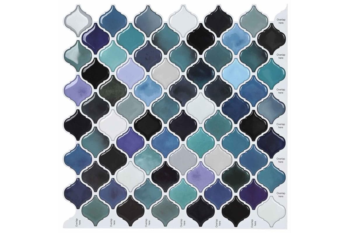 Vidaxl Lanturn Tile 10 Pcs Blue Green 27 X 27 Cm Polyurethane And Pet