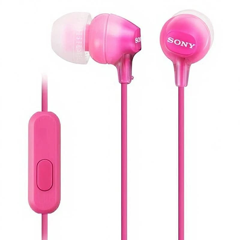 Sony MDR-EX15AP Wired In-Ear Earphones with Microphone - Pink | MDREX15APPI.CE7