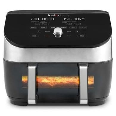 Refurbished InstantPot Vortex Plus VersaZone 8.5L Large Air Fryer with ClearCook - Stainless Steel**