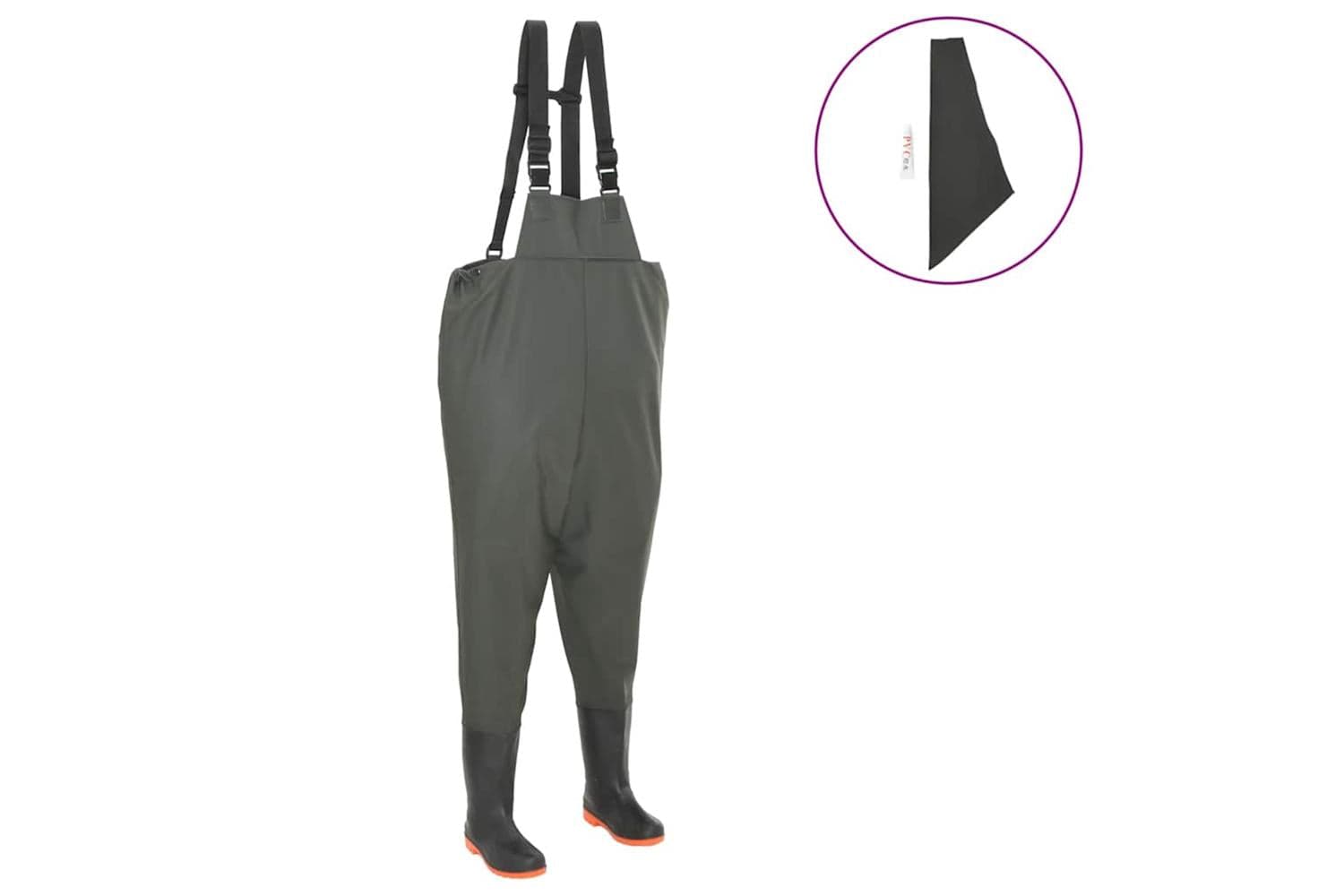 Vidaxl 133653 Wading Pants With Boots Green Size 38