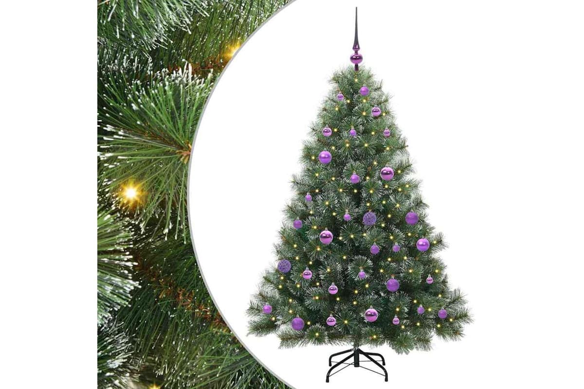 Vidaxl Artificial Christmas Tree With 150 Leds Green 150 Cm Pe And Pvc