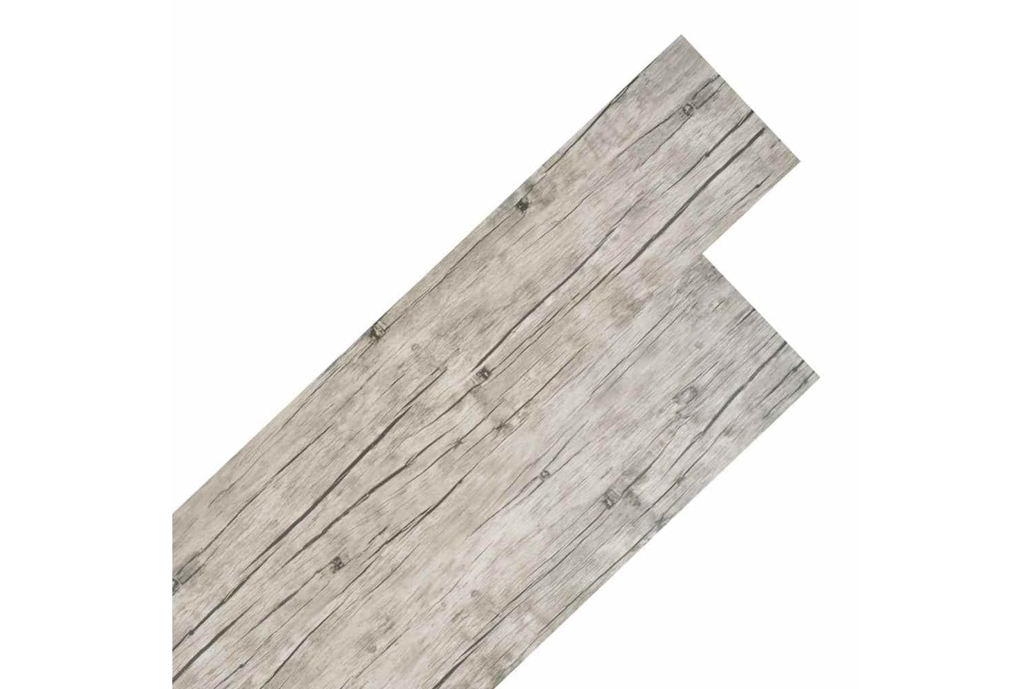 Vidaxl Non Self-adhesive Pvc Flooring Planks 5.26 Sq M 2 Mm Oak Washed