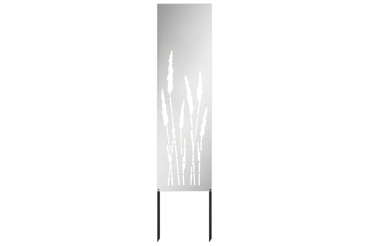 Garden Privacy Screen Silver 32 X140cm Galvanised Steel