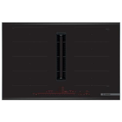 BOSCH SERIES 8 INDUCTION HOB WITH INTEGRATED VENTILATION SYSTEM 80 CM SURFACE MOUNT WITH FRAME