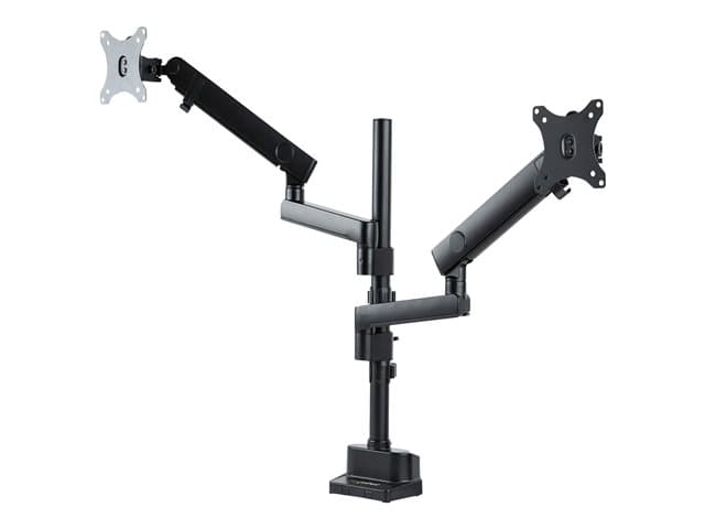 Startech Desk Mount Dual Monitor Arm, Full Motion Monitor Mount for 2x VESA Displays up to 32" (up to 17lb/8kg), Ergonomic Vertical Stackable Arms, Ar