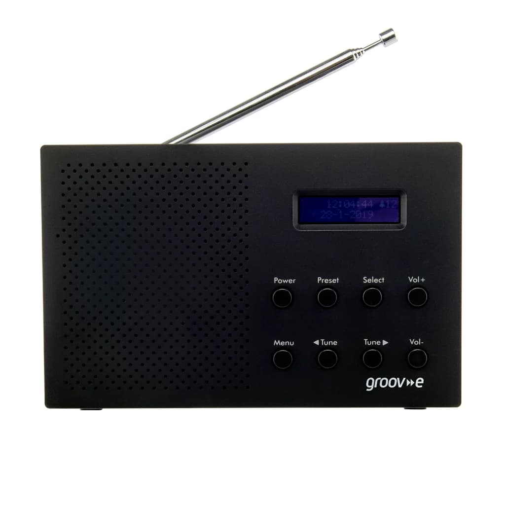 Groov-e Paris Portable DAB/FM Digital Radio - Black | GVDR03