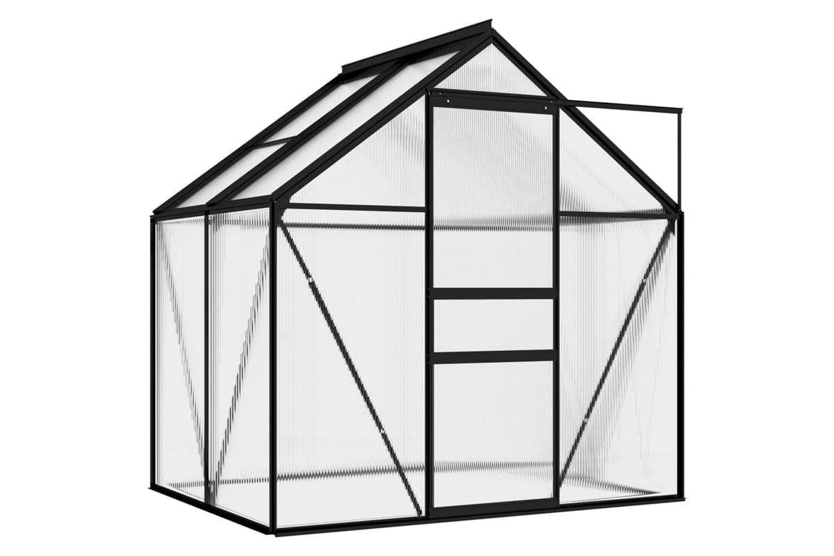 Vidaxl 312057 Greenhouse Anthracite Aluminium 2.47 Sq M