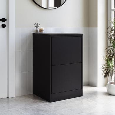 Palma 500mm Black Freestanding Countertop Vanity Unit