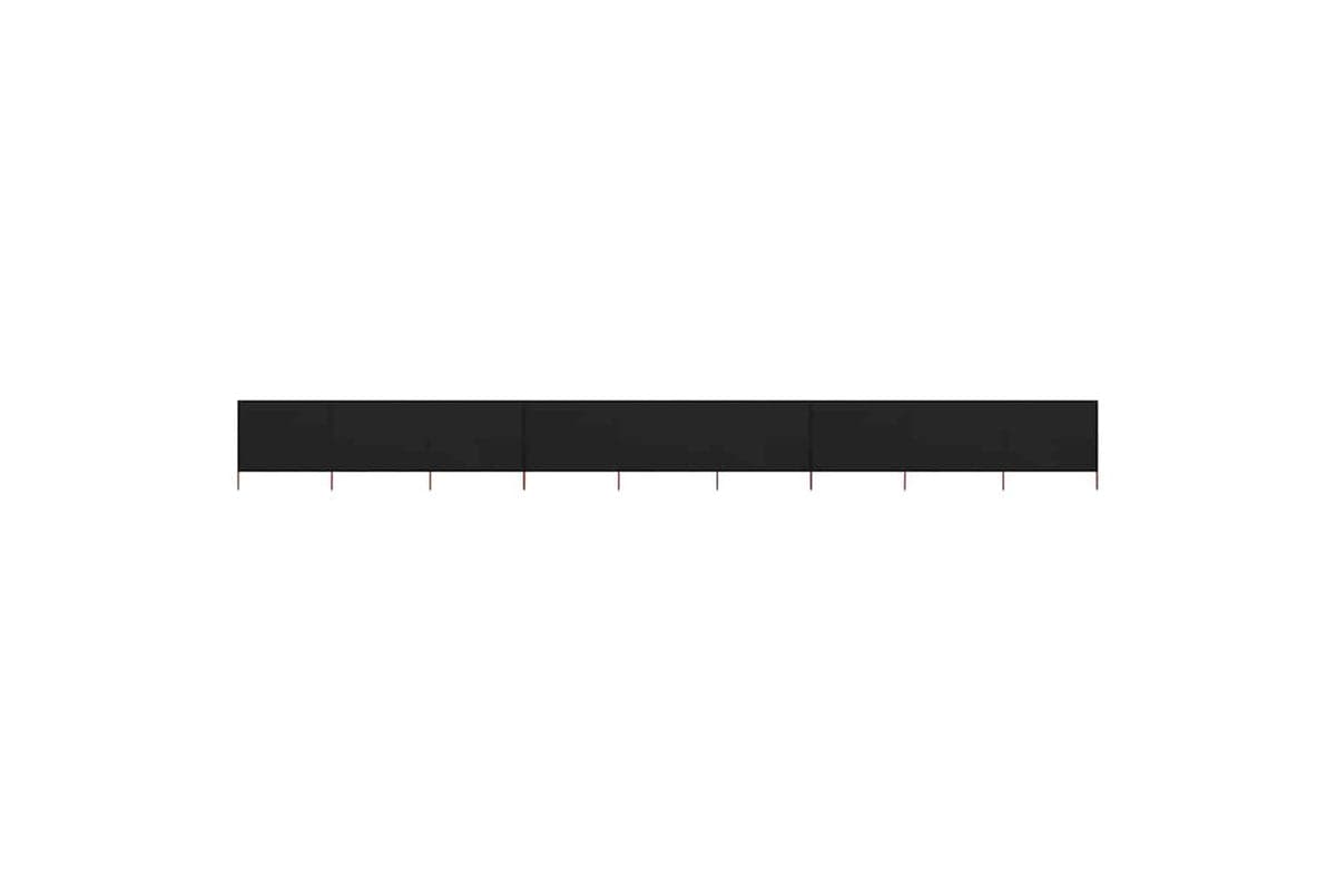 vidaXL 47196 9-panel Wind Screen Fabric 1200x120cm Black