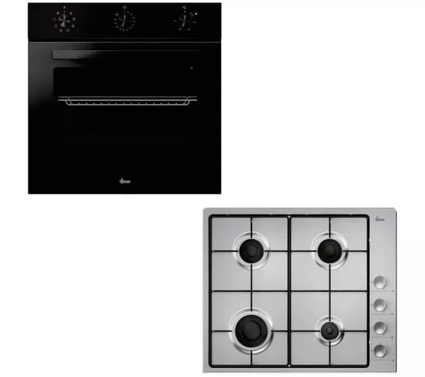 HOOVER Collection 3 Electric Single Oven & Gas Hob Bundle - Black