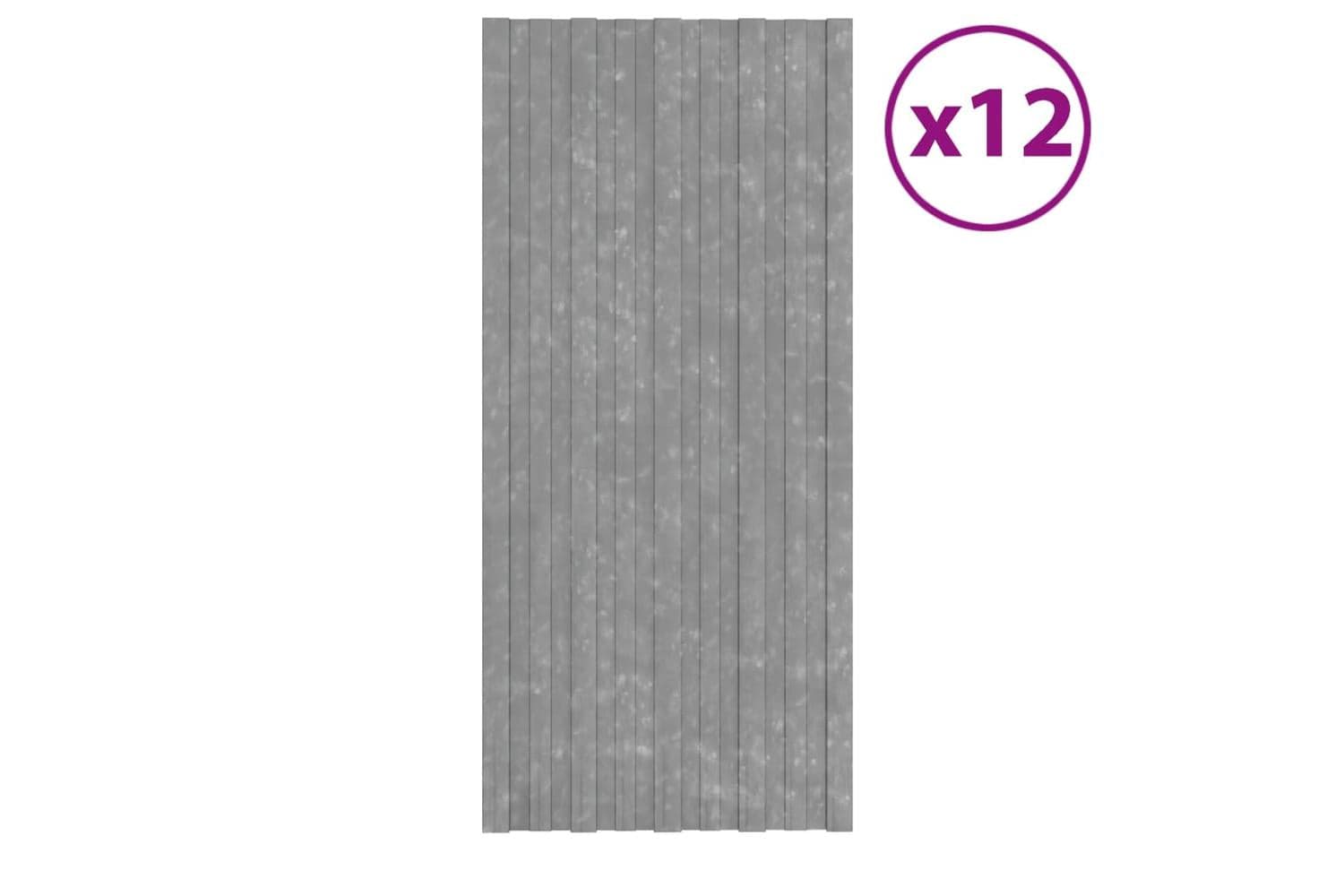 vidaXL 317221 Roof Panels 12 Pcs Galvanised Steel Silver 100x45cm
