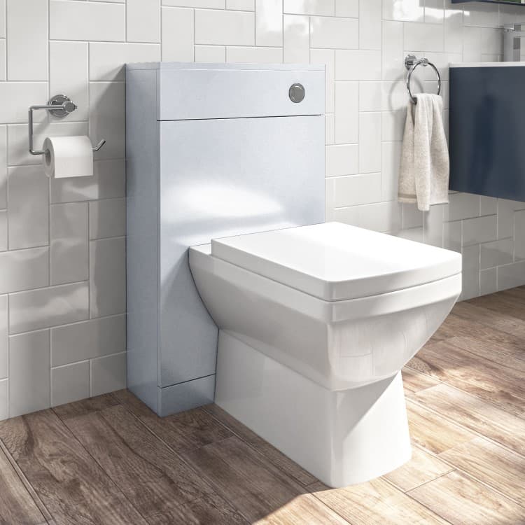 500mm White Back to Wall Toilet Unit with Cistern and Chrome Fittings - Ashford