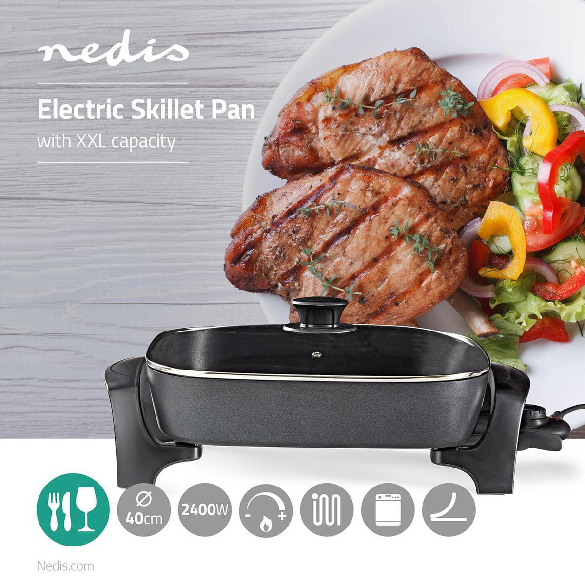 NEDIS Electric Skillet Pan...